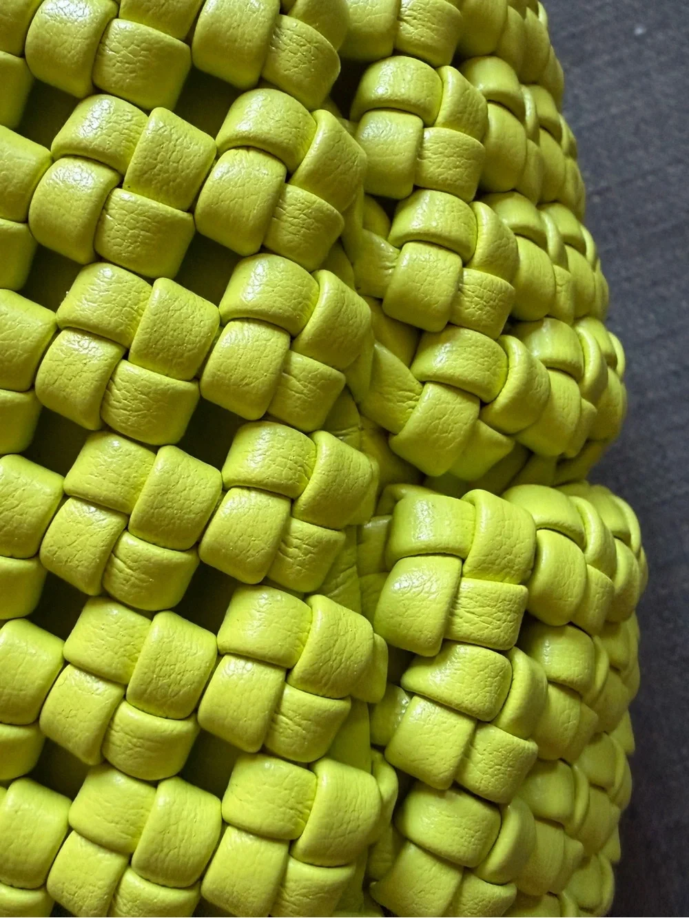 Lime Woven Statement Bag - Picture 3 of 9